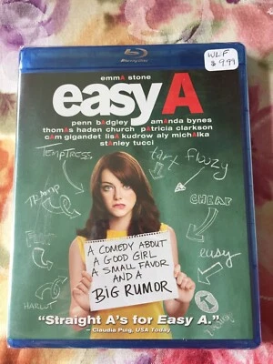 BLU RAY Easy A Comedy BRAND NEW emma stone penn badly amanda bynes thomas haden