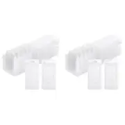 100 Pcs Wax Melt Containers, 5-Cavity Wax Melt Clamshell Molds,Clear Empty4383