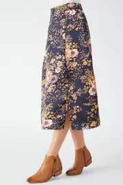 Capture Panelled Skirt - Size 10 - Womens - Navy Floral