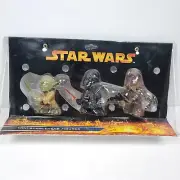 Official Fan Club Star Wars Mini Bobblehead Yoda Darth Vader Chewbacca Figures