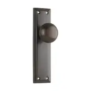 0841 Door Knob Richmond Latch Pair Antique Brass H200xW50xP62mm