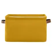 Storage Basket Mustard Yellow Fabric Storage Organizer Box Bin for Shelf Clos...