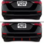 Redout Blackout Vinyl Overlay for 2020-23 Nissan Sentra Rear Bumper Diffuser