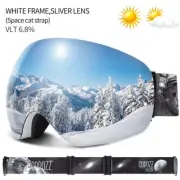 Unisex Eyewear Skiing Goggles Anti Fog UV Protection Anti Slip Strap Snowboard