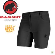 【MAMMUT Runbold Shorts 女《石墨灰》短褲】1020-09921-0121/長毛象/UPF40+/彈性透氣/防潑水