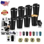 Insulated Travel Coffee Mug 13 oz - 8 Pack Stainless Steel, Leak-Proof Design