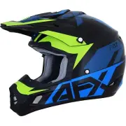 AFX - 0110-6500 - FX-17 Helmet - Aced - Blue/Lime - Medium