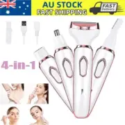 Cordless 4 in 1 Electric Lady Shaver Rechargeable Painless Razor Bikini Trimmer