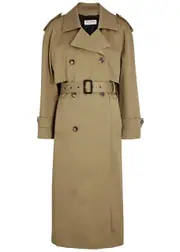 Saint Laurent Double-breasted Cotton Trench Coat - Beige - 14 14