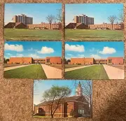 Set of 5 vintage postcards featuring Ashland College (chapel, PE center, quad)