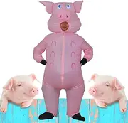 LUVSHINE Inflatable Pig Costume Adult, Fancy Dress, Blow Up Costume Suitable for Party, Halloween, Christmas, Pink