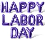 HAPPY LABOR DAY Letter Balloon Banner - Labor Day Party Supply Decorations