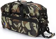 KAZE SPORTS 3 Ball Deluxe Bowling Tournament Roller Tote with Detachable Shoe & Accessory Bag