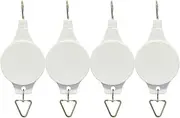 4 Pack Plant Hook Pulley, Retractable Plant Hanger Easy Reach Hanging Flower Basket for Garden Baskets Pots and Birds Feeder Hang High up and Pull Down to Water Or Feed (4 Pack White)
