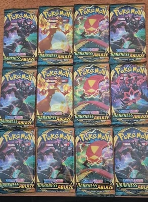 Pokémon TCG: Sword & Shield Darkness Ablaze Booster Packs x 12
