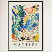 Galrie Stunning Landscape at Collioure Print by Henri Matisse (1905) Artistic Home Decor, Black Frame, A0 84 x 119cm (33x47inch)