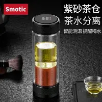 在飛比找樂天市場購物網優惠-德國smotic紫砂茶水分離杯雙層玻璃杯泡茶杯個人專用水杯男