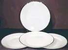 Royal Doulton Symmetry Platinum 4 PC Bread Tidbit Plates 6.25" Made in UK New