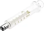 1 Pack Glass Syringes with Caps 10cc/ml for Laboratory
