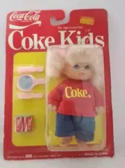 Vintage 1986 Coca-Cola Coke Kids Doll And Accessories In Unopened Package #4030.