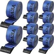 VEVOR Truck Straps, 4" x30' Heavy Duty Tie Down w/Flat Hooks 18,000lbs Break Strength, WLL# 6000lbs, Cargo Straps Tie Down for Flatbeds, Trucks, Trailers, Farms, Rescues, Tree Saver, Blue(10 Pack)