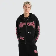 [Kiss Chacey] Razor Zip Through Hoodie Jet Black