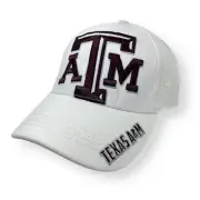Texas A&M Aggies Stretch Fit Cap One Size Fits Most Top of the World NWT White