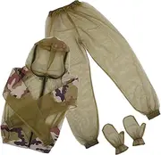 1 set Outdoor Mosquito Breathable Mesh Pants and Gloves for Fishing Camping and Beekeeping Quick Drying Lightweight and Durable Design Unisex Neutral Fit
