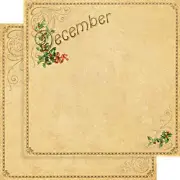 Graphic 45 Place in Time Collection 12" Scrapbook Paper December Foundation 5 pc