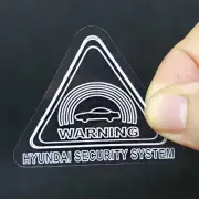 4 Alarm DECALS, Fits Hyundai, Car Window STICKERS, Inside/Outside Glass