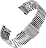 [Generic] Premium Mesh Stainless Steel Watchband Quick Release Replacement Straps Soft Comfort Watch Strap Unisex Watchband