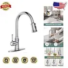 High Arc Utility Sink Faucet with Pull Down Sprayer - Perfect for Kitchen & Bar