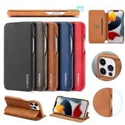 Luxury Thin Fancy Leather Case Flip Cover for iPhone 15 14 pro max