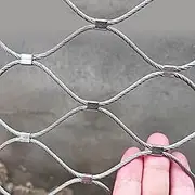 SXEVZOO Flexible Stainless Steel Rope Mesh - Width 0.7/0.8/1.2/2.5/3/4m, Garden and Poultry Protection Fence, 2mm Steel Wire X-Type Stair Safety Net(1.2x4m)