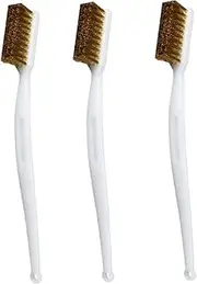 3pcs Cleaning Brush Resolve Stain Cleaner Grout Window Cleaning Tools Machine Car Lint Stand Vent Electric Base Scrubber 3D Printer Wire Brush Removal Copper Wire White