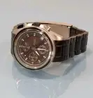 NEW Fossil Womens Decker Boyfriend Chocolate Brown Dial Link Watch Works Great!