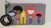 Kishi Kishi Paperchase Flat Pencil Case Hurajuku Back To School Girls Theme