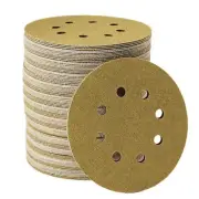 5-Inch 8-Hole Hook and Loop Sanding Discs, Orbital Sander Sandpaper Discs, 10...