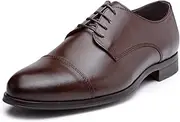 [Red Tape] Men's Classic Derby Shoes - Elevated Look, Utmost Comfort, Firm Grip, Slip -Resistance, Shock Absorption, Better Traction & Soft-Cushioned Insole, Model RTE3522, Brown