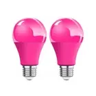 2 Pack E27 Screw LED Bulb SMD 2835 5W Pink Non-dimmable Bulbs for Outdoor Lights