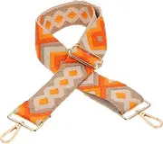 AUTSUPPL Ethnic Style Women Bag Strap Adjustable Cross Body Replacement Belt for Handbags Versatile Fashion Accessory for Travel and Everyday Use Easy to Install with Swivel Hooks