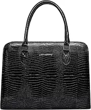 [Lino Perros] Women Laptop Shoulder Bag, BLACKCROCO, L, BLACKCROCO, L, Western