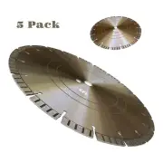 5 Pack 14" Premium Diamond Blade for Cured Concrete Paving Stone Bricks Stone