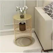 Side Table Coffee Table Nordic Small Marble Coffee Table Side Table Corner Living Room Round Tea Table Simple Modern Bedside Table End Table Tea Table (Color : D, Size : 30 * 30 * 55cm)