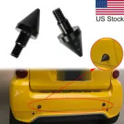 2Pcs Black Metal Rear Bumper Spikes Guards Protector For Smart Fortwo 2007-2015 (for: Smart)