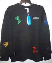 New Men's adidas Originals Disney Goofy Crew Neck Sweatshirt GJ0848 (LARGE)