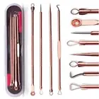 4Pcs Blackhead Remover Pimple Comedone Extractor Tool Best Acne Removal Kit Case