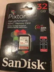 SanDisk - 32GB SDHC UHS-I Memory Card - SDSDUP-032G-AB46 1080P Class 10 U1 48MB
