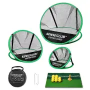 Golf Chipping Net, Pop Up Chipping Net and Mat, Golf Target Practice Net with...
