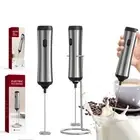 Handheld Electric Milk Frother Compact Stainless Steel Perfect Froth in seconds